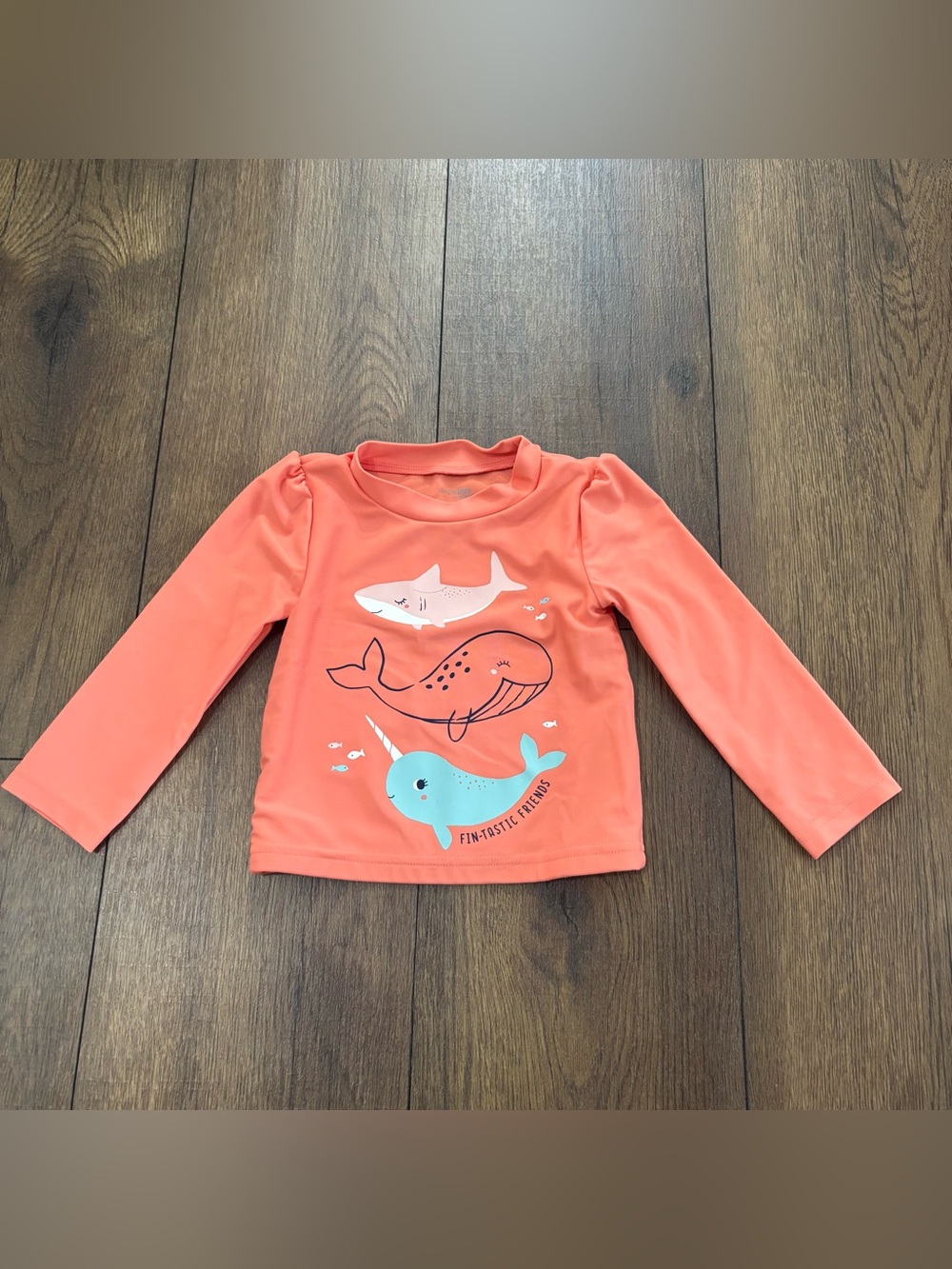 Simple Joys Swim Shirt Rash guard Fin-Tastic Friends, Size 18 months